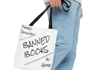 Theres Definitely Banned Books Here Tote Bag | Banned Book Protest