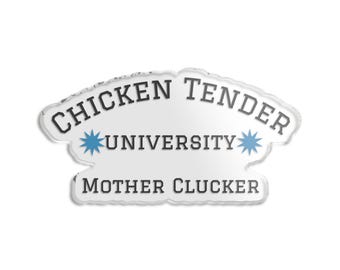 Estatua acrílica de la Universidad de Pollos Tiernos de Madre Cluckers / Divertido regalo para criadores de pollos