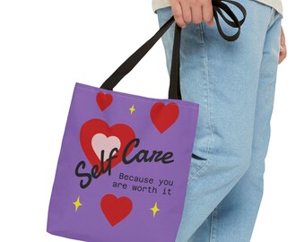 Self Care Light Purple Tote Bag