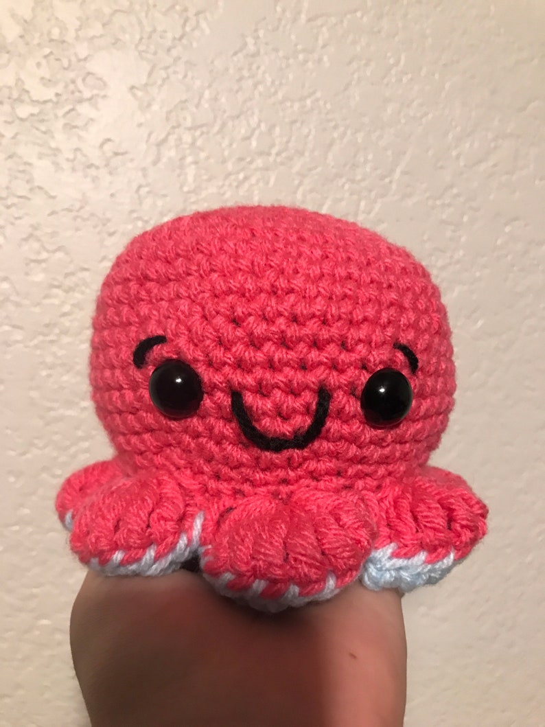 Reversible Octopus Plush octopus plush octopus emotions 3 | Etsy