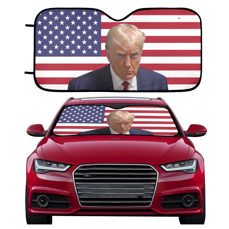 MAGA TRUMP 2024 Car Windshield Sunshade Car Window Shade Foldable Sun