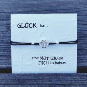 Armband Zilver 925 Moeder Dochter Tante Vriendin Zus Armband Set verstelbaar op vouwkaart Tekst, kleur en grootte aanpasbaar