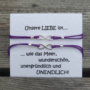 Armbanden Moeder Dochter Zoon Infinity Armband Zilver 925 Vader Set Verstelbare Vouwkaarten Tekst, Kleur en Grootte Aanpasbaar