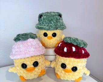 Chubby Chick Plush with Hat | Amigurumi Plush
