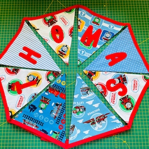 Personalised Thomas the Tank Engine Bunting for Child's Room, Birthday, Nursery