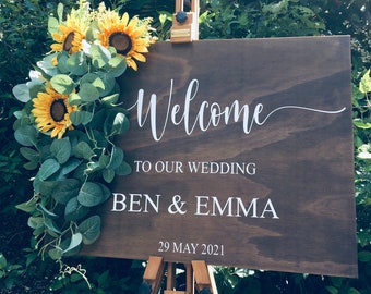 Etsy UK Personalised Rustic Wooden Welcome Sign