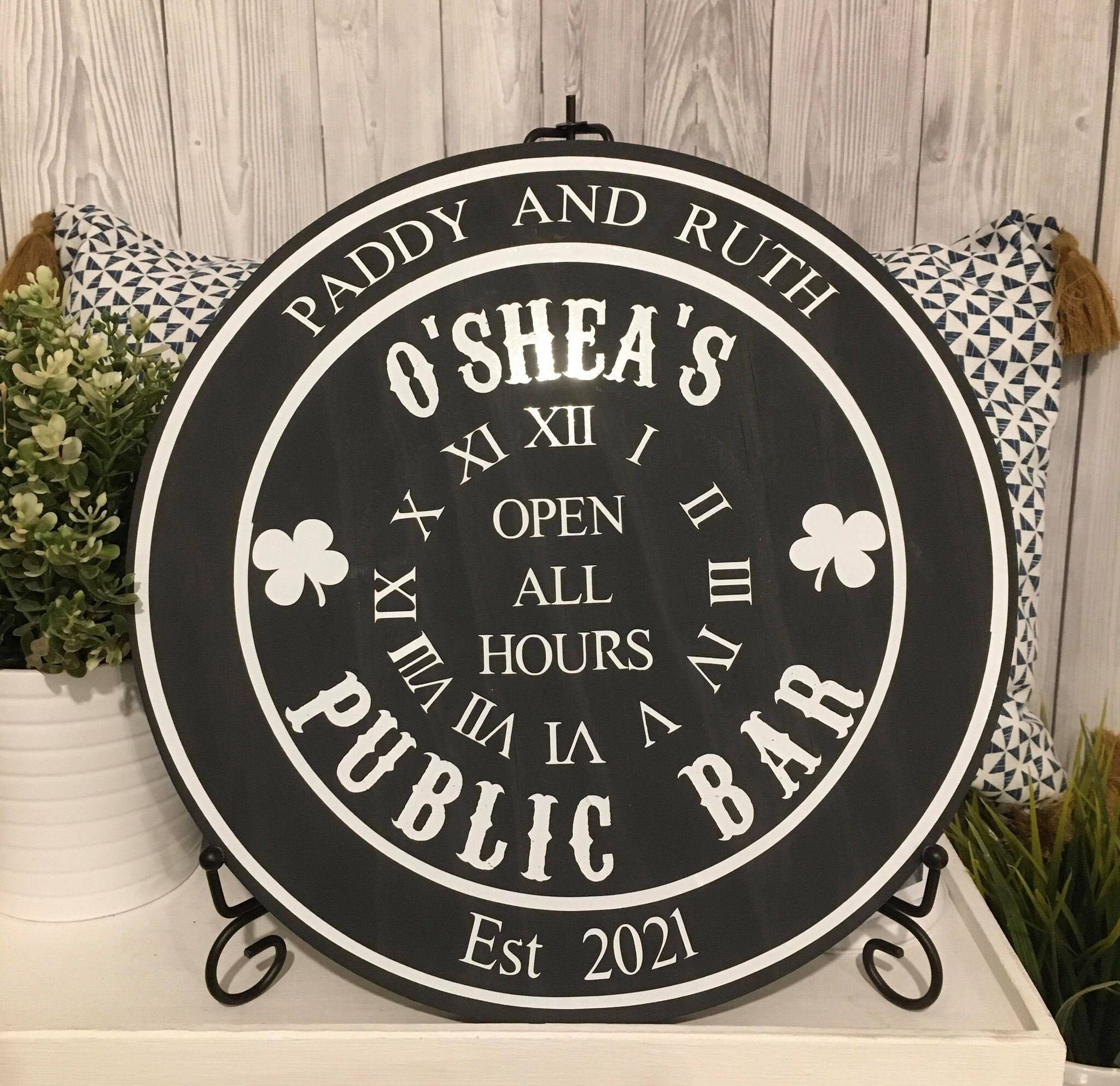 Home Bar signs Personalised hanging bar pub sign Etsy
