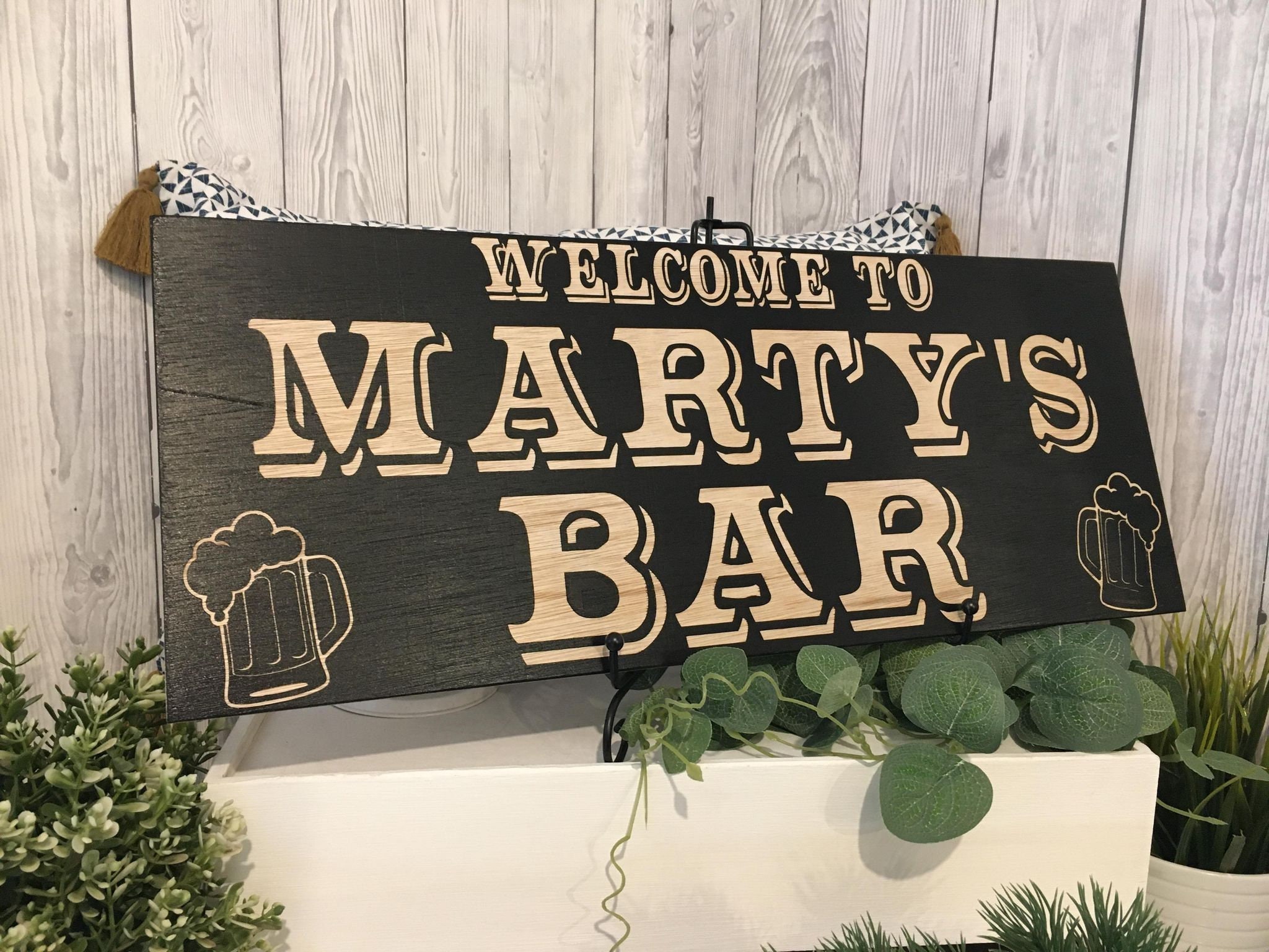 Home Bar signs personalised hanging bar pub sign Etsy