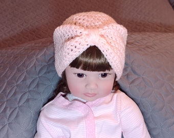Crochet Baby Turban Hat Pattern, Beginner-Intermediate (PDF)