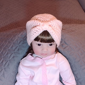 Crochet Baby Turban Hat Pattern. Crochet Hat. Crochet Bonnet. PDF image 1