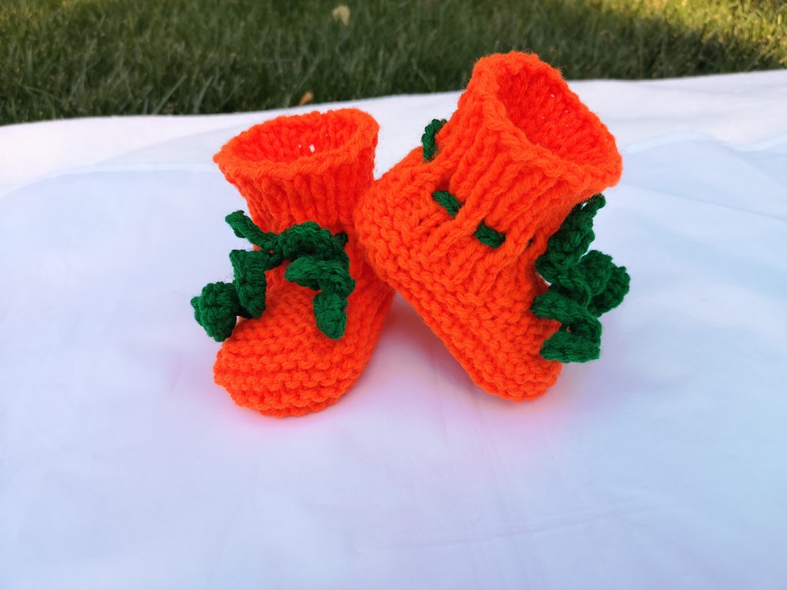 Baby pumpkin booties Outlet