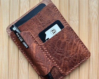 Genuine Horween Afrikaner - natural, Leather pocket notebook Journal