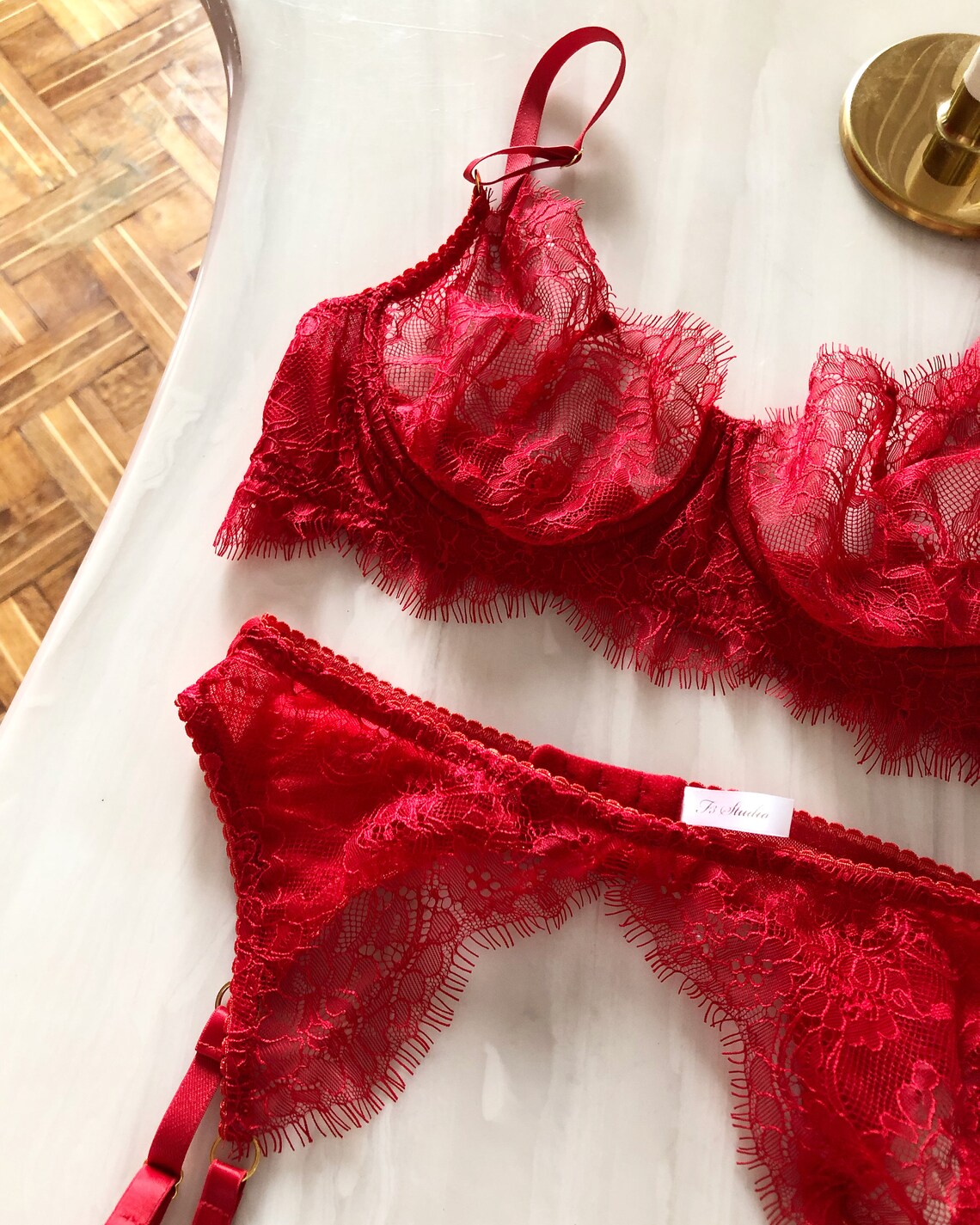 Red lingerie/ lace lingerie / sheer lingerie / sexy lingerie/ | Etsy