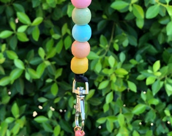 Rainbow pastel Lanyard, Teacher Lanyard, Key Lanyard, Badge Holder, Back to school, Rainbow, Teacher gift