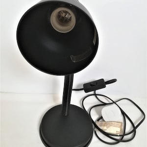 vintage Poole Lighting 1992 - lampe de lampe de bureau noire utilisée