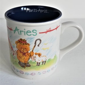 Vintage Aries Zodiac Star Sign Mug (March 21st -April 21st) Coffee Mug Tea Mug