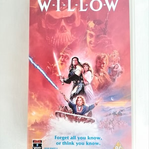 Willow VHS Val Kilmer Warwick Davis Ron Howard George Lucas 1988 VHS Video Movie Cassette Tape Big Box Large Case