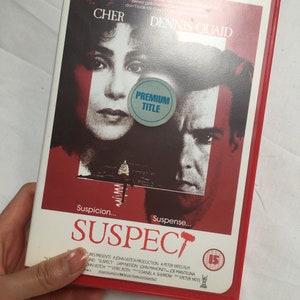 Suspect Vintage Retro Vtg Movie Cassette Tape Movie tape Vhs Video Big Box Large Case