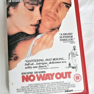 No Way Out - Kevin Costner & Gene Hackman -VHS video Movie Cassette Tape Big Box Large Case