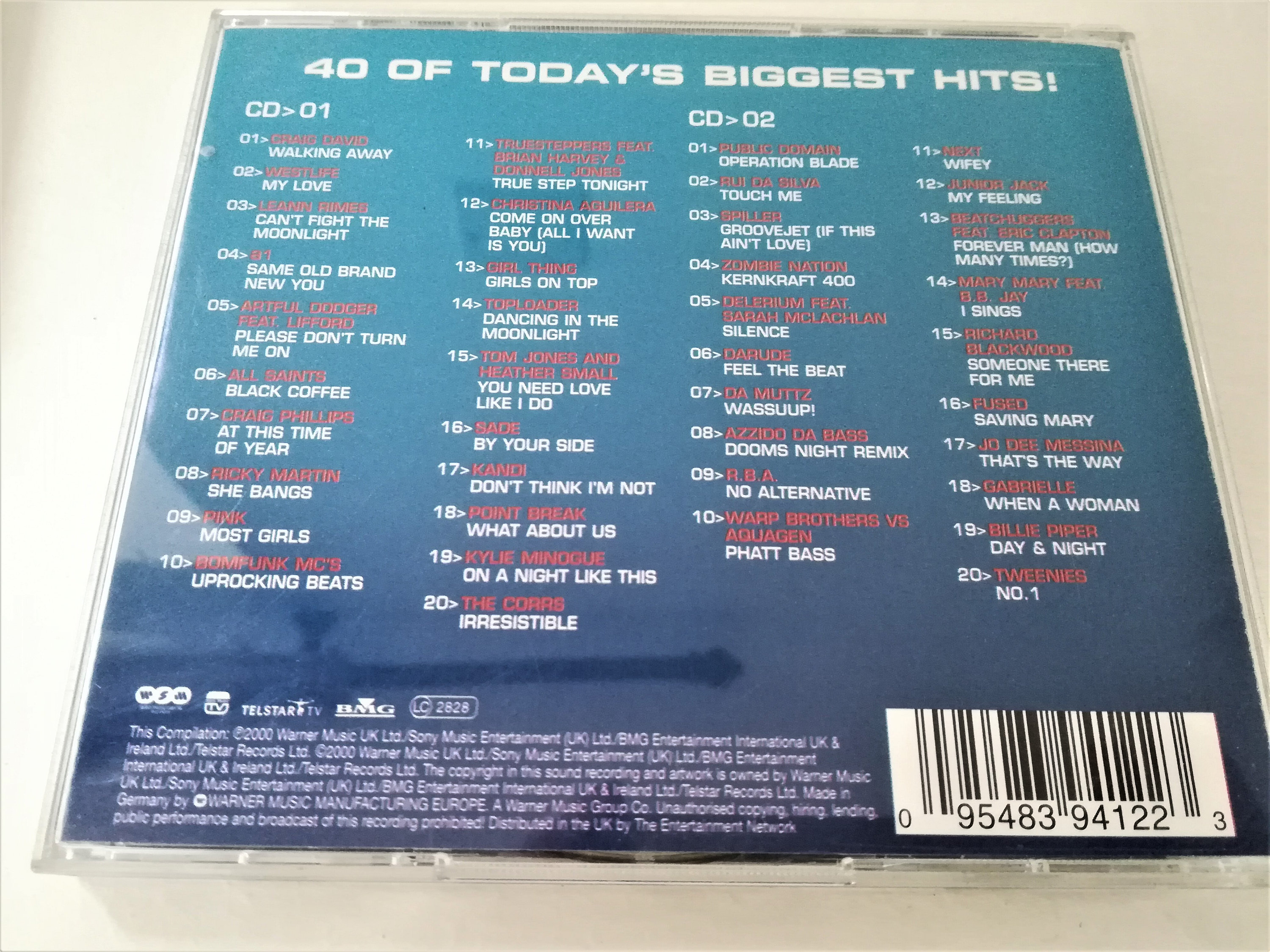 Hits 2001 - Various Artists 2CD Double CD 40 Biggest Hits - Etsy