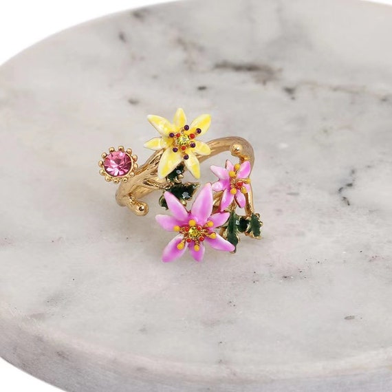 Enamel 2024 lily ring