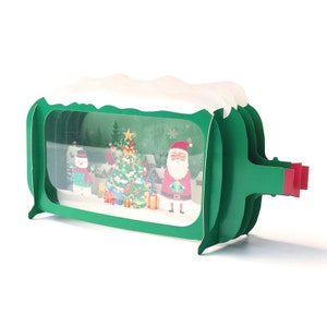 3D Christmas Pop-Up Card: Handmade Deer Cart Design