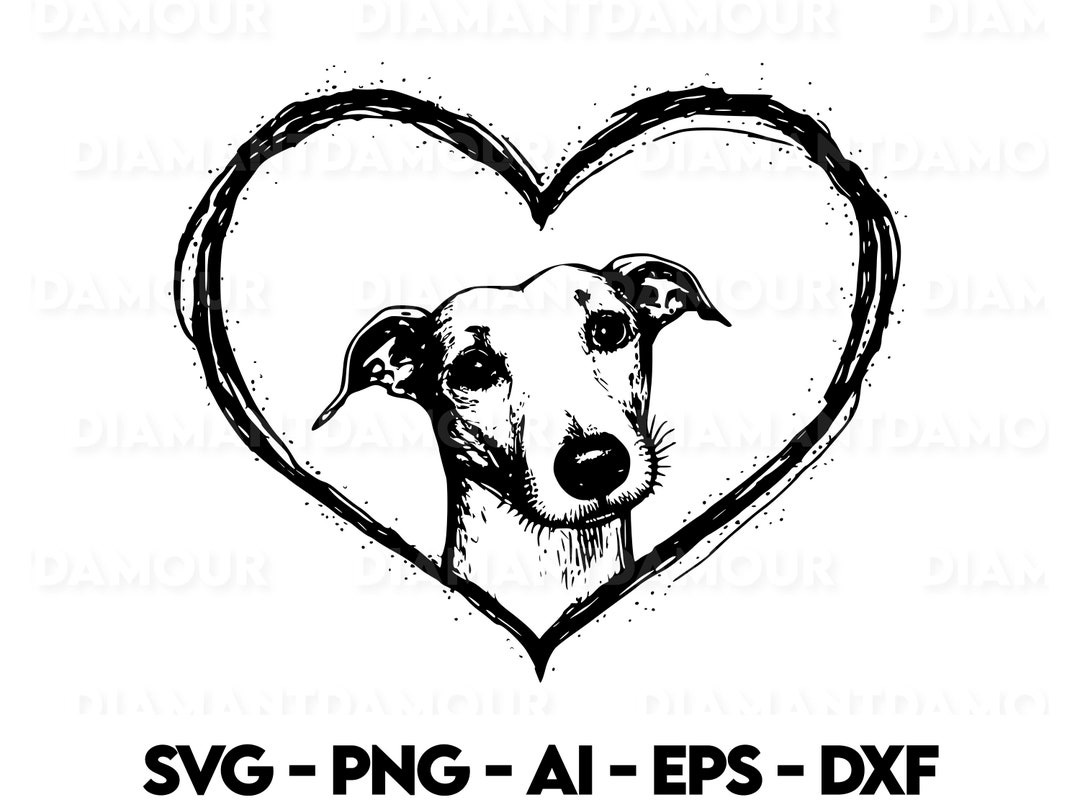 Whippet Svg Dog Svg Whippet Silhouette Whippet Outline Png - Etsy