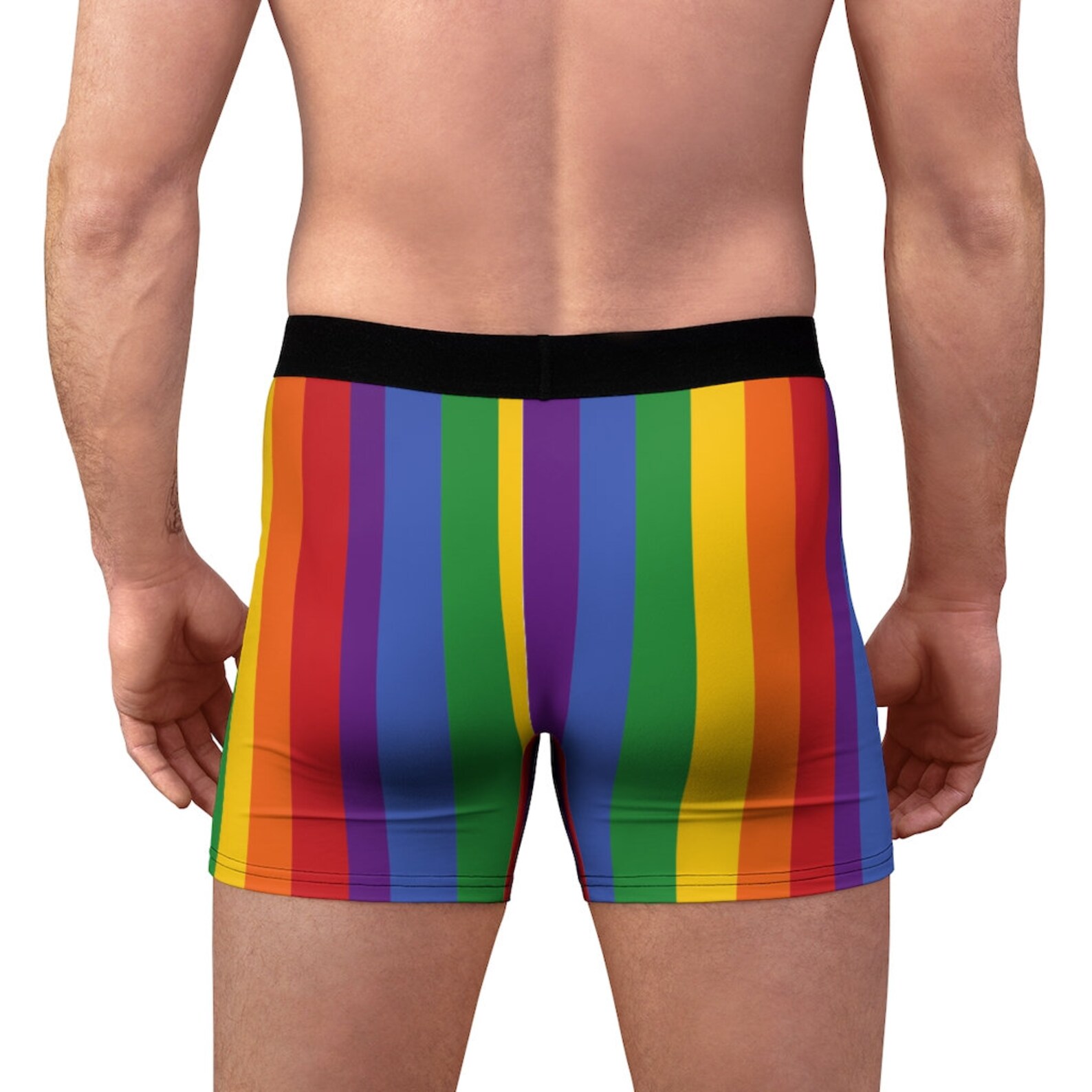Vertical Gay Pride LGBTQ Flag Stripes Rainbow Men's | Etsy