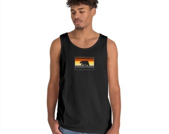 Gay Bear Brotherhood Pride Rainbow Flag, LGBT Chubs Chasers Bears, Otters, Unisex Heavy Cotton Tank Top
