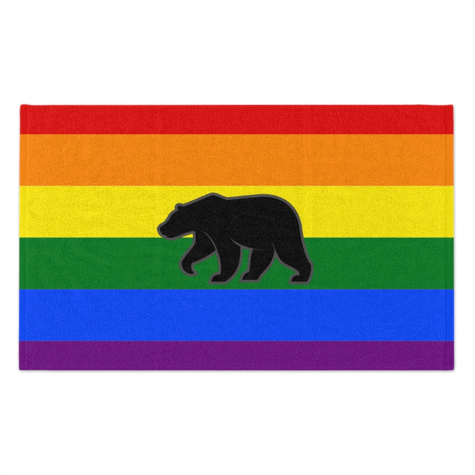 Rainbow Pride Bear Flag Gay Bears LGBTQ LGBT Chubs Rally Etsy
