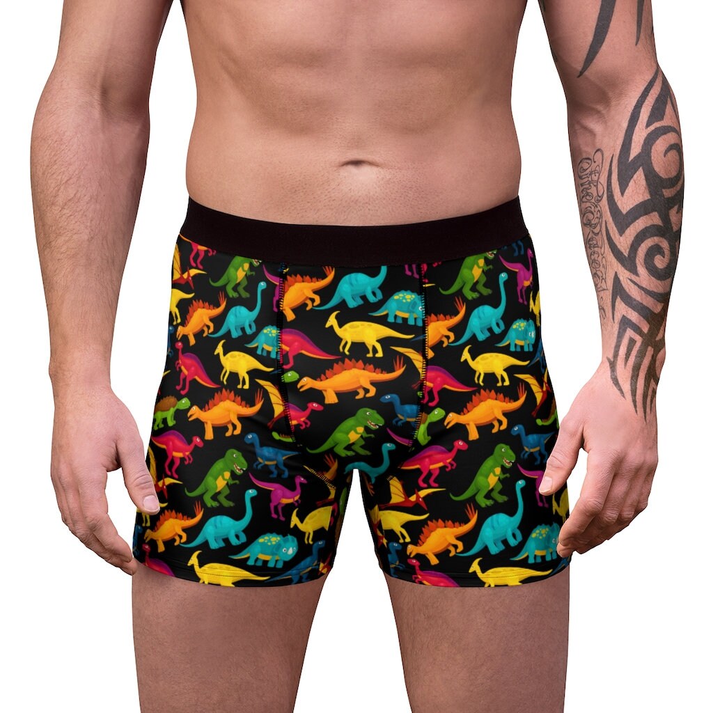 Dinosaur Animal Print Prehistoric Men's Boxer Briefs Etsy