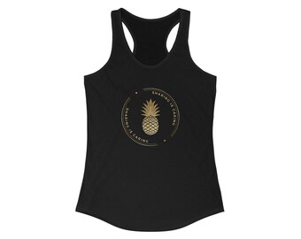 CARING is SHARING - Pineapple Gold HotWife Women's Ideal Racerback Tank Fetish Adult LGBTQ Hot Wife Swinger Cuck