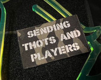Thots and Players laser cut patch