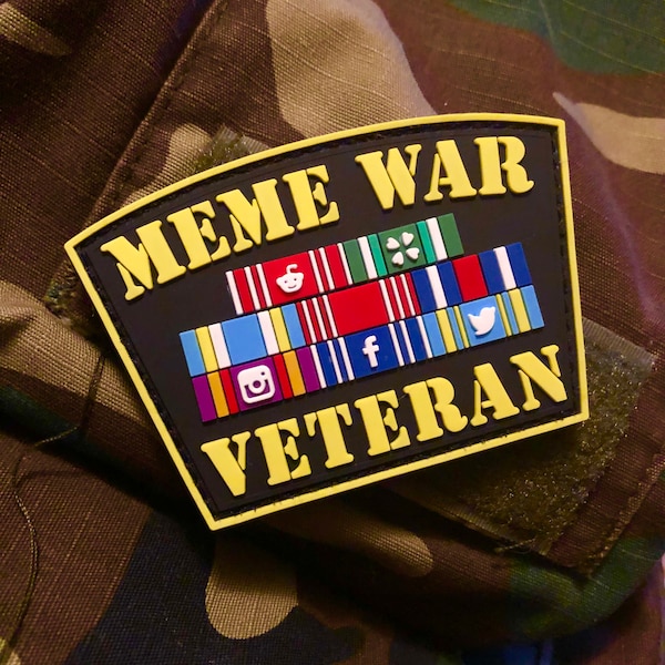 Meme War Veteran PVC patch