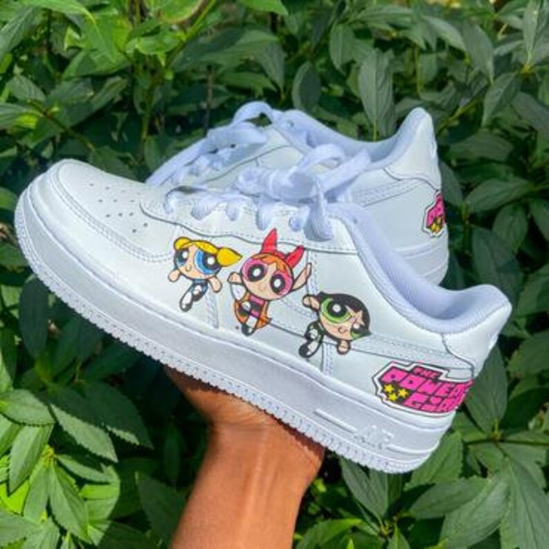 Custom Powerpuff Girls Nike Air Force 1s Custom Sneakers Etsy
