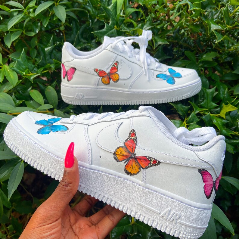 customized butterfly air force 1