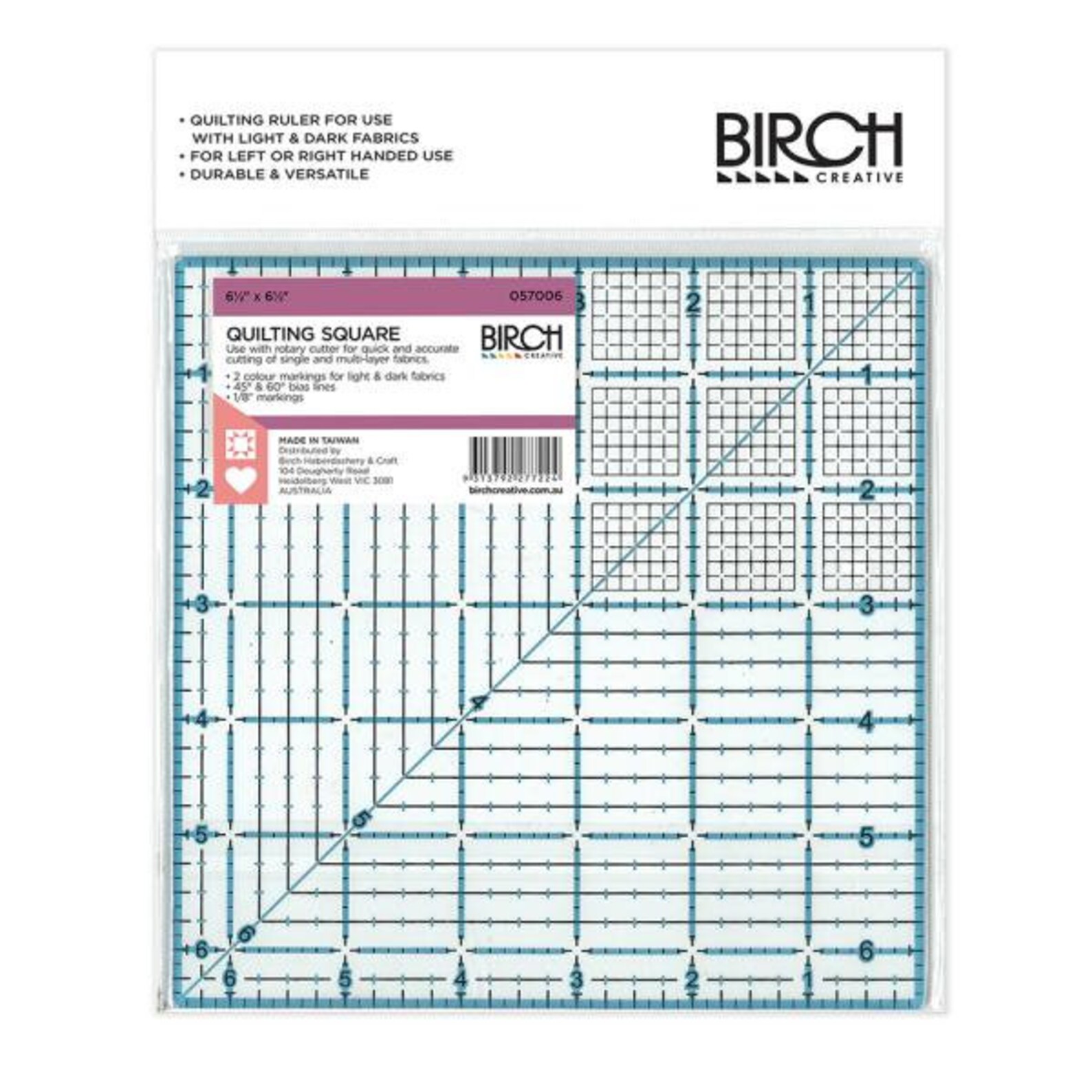 Quilting Ruler6.5inch Square Quilting Rulerbirch Quilting Etsy