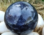 Iolite gemstone sphere ball This Feng Shui ball Natural Healing Stone for Reiki Healing Crystal Healing home office décor size 30 40 mm