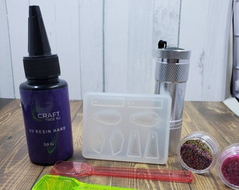 UV Resin Earring starter kit, jewelry craft kit