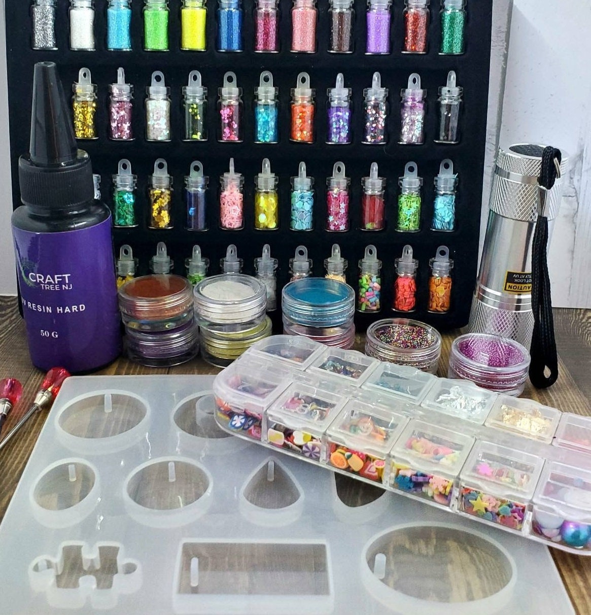 48 Bottles/Box DIY Nail Resin Glitter Sequins Crystal UV Epoxy