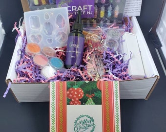 UV Resin craft kit gift box, Craft supplies starter set for artists