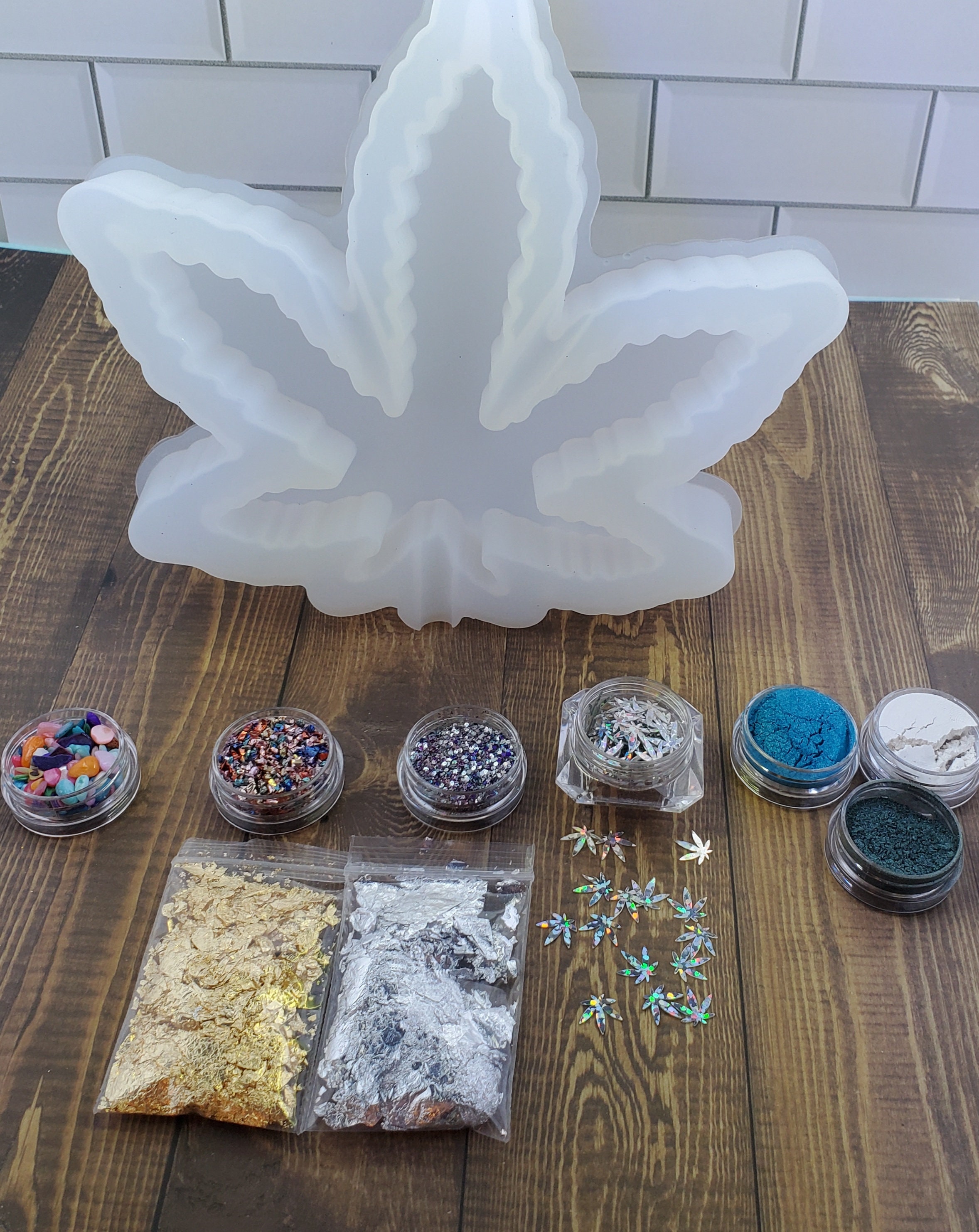 Pot leaf silicone mold marijuana leaf ashtray resin mold pot Etsy