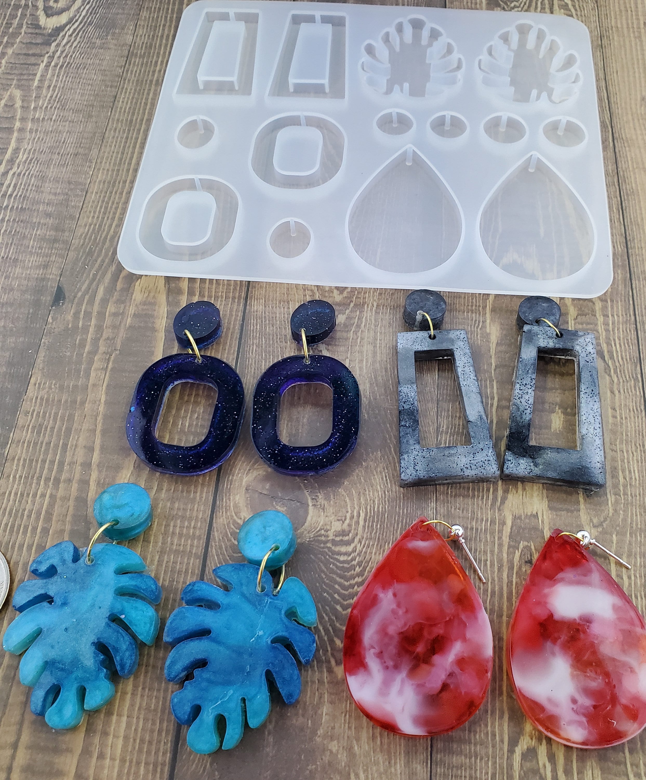 Resin Earring Molds Dangle Earring Molds Teardrop Earring Etsy