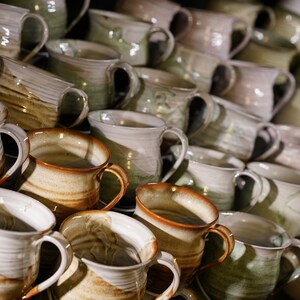 Cup / mug ceramic handmade handmade various glazes blue red green brown effect glazes, coffee mug, coffee pot, tea pot image 10
