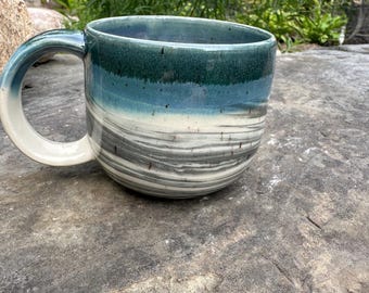 Taza de mármol azul de 295 ml (10 oz).