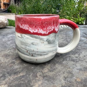 12oz. Red Marble Mug