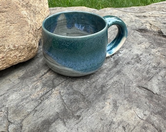 8 oz. Taza de mármol azul