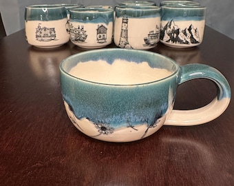 Taza con forma de flor de 8 oz.