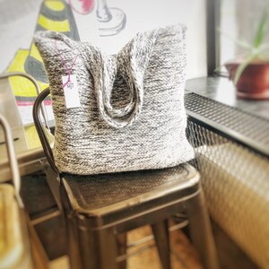 Grey shopper bag