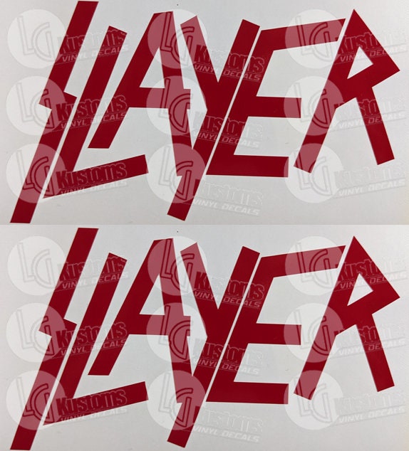 Slayer Logo Sticker Slayer Logo Vinyl Decals - 2 Pack - REAL USPS Tracking Included in ...